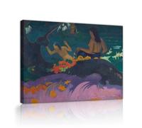 SHENGPOSTER Paul Gauguin by the Sea Canvas Prints Exotic Figures Wall Art Stretched Pictures for Living Room Office Home Decor Famous Painting Replica 50x65cm Innerframe