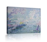 SHENGPOSTER Paul Signac Impressionist Canvas Prints Wall Art the Port of Rotterdam Poster for Living Room Bedroom or Office Seascape Home Decor 38x50cm Innerframe