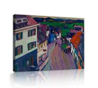 SHENGPOSTER Rural Style Village Street Canvas Prints Wall Art the View from the Window Famouse Artwork Replica Canvas Painting for Living Room 40x56cm Innerframe