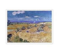 SHENGPOSTER Wheat Fields with Reaper Wall Art Print Classic Impressionist Landscape Oil Painting Reproduction Museum Impression Canvas Poster Frameless 85x110cm