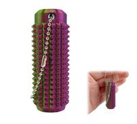 ShengQiu Spiky Grippie Stim Keychain,Stim Fidget toy,Anxiety Relief Sti/m Bumpy Fidget to-y,3D Printed Spiky Fidg/et/toy,Calming Sensory To/y Stress,Anxiety Relief Keyrings People(Golden Red Blue)