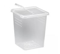 ShengQuanHao 3 Pieces Reptile Breeding Box Transparent Feeding Box Mini Animal Tank for Snails Scorpions Hermit Crabs with Sturdy Construction And, 2 Pcs