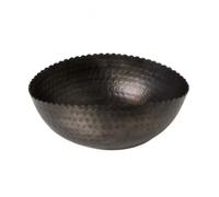 ShengQuanHao Decorative Planter Bowl Modern Aluminum Black Electroplated Hammered Finish Versatile Catchall Organizer Serving Dish Elegant Display Piece for Living Room Shelf Entryway Console