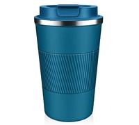 SHENGRUI Travel Mugs, Coffee to go Mug 380ml Insulated Coffee Cup with Leakproof Lid,Reusable Double Walled Coffee Mug,Stainless Steel Thermal Cup for Hot Cold Drinks (Blue,380ml)