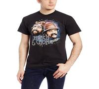 SHENGSHANGRUITI Cheech and Chong Men's Cheech and Chong Faces T Shirt Black M