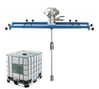 SHENGSHIYU Air-Powered Mixer Power 1HP Industrial Mixer Horizontal plate extendable size 720-1200mm/28.3-47.2in Speed 0-1300RPM Paint and Mud Mixer for Various Tote Sizes