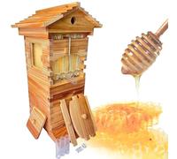 SHENGSHIYU Auto Flow Bee Hive,Beehive Starter Kit,Auto Honey Harvest,No Hive Opening,Bee-Friendly & Viewable,Beekeeping Gear for Yard & Balcony,Waxed Solid Wood Beehive