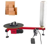 SHENGSHIYU Auto Stretch Wrapping Machine,Industrial Stretch Film Dispenser for Various Film Applications,40cm Anti-Slip Turntable,30 Rpm,Foot Pedal Start & Stop,Electric Wrap Around Film Baler
