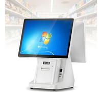 SHENGSHIYU Cash Register Till for Small Business, with Receipt Printer,Adjustable screen angle,15.6-inch Touchscreen,Cash Register for Malls,Supermarkets,Restaurants,Cafés DualScreen-58mmInvoice