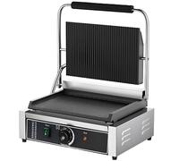 SHENGSHIYU Commercial Toaster for Hamburger Maker Machine,Commercial/Household Use Contact Grill Removable Drip Tray,Double-Sided Heating for Even Cooking for Making Panini,Grilled Meat,Toast FY812