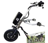 SHENGSHIYU Electric Wheelchair Conversion Tractor Kit 500w Wheelchair Pull Device,Electric Handcycle Wheelchair Attachment,LED Headlight & Horn,Max Range up to 65km,One-Button Forward/Reverse A