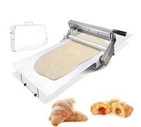 SHENGSHIYU Folding Dough Sheeter Machine for Home/Commercial,Manual Dough Roller Machine,Multi-speed Adjustment Stainless Steel Manual Dough Sheeter RS101