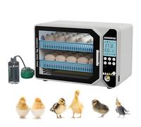 SHENGSHIYU General Purpose Incubators,Full-Automaatic Incubator for Chicken Eggs,Automatic Egg Turning,Automatic Temperature Control,Automatic Water Refill,Adjustable Spacing Egg Tray 2Layers