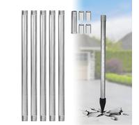 SHENGSHIYU Impact-driven Shallow-well Filter Screen Assembly,Well Pipe with Quenched Cast-iron Cone Tip,Galvanized Steel Pipe Body 36 In, Extension Galvanized Straight Pipe 39 in 5+1kit