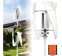 SHENGSHIYU Wind Turbines for the Home,Solar Wind Power Kit with Controller,3-Blade Spiral Vertical Axis,Light Wind Start,Low Noise & Low Vibration,Sturdy and Durable,Easy Installation 48V-8000W