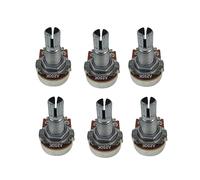 SHENGSUI 6pcs Mini Small Size 18mm Split Shaft A250K Guitar Pots Knurled Split Shaft Potentiometers Audio Taper