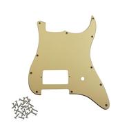 SHENGSUI Aged White Pro 11 Holes ST Strat One Covered Humbucker Guitar Pickguard for USA/Mexico FD Tom Delonge Strat Style Electric Guitar