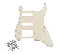 SHENGSUI Aged White Strat HSS Pickguard 11-Hole Electric Guitar Pickguard SSH Scratch Plate for USA/Mexican Fender Modern Style Standard Stratocaster ST