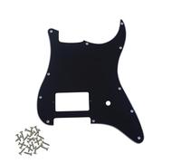SHENGSUI Black 3 Ply Pro 11 Holes ST Strat One Covered Humbucker Guitar Pickguard for USA/Mexico FD Tom Delonge Strat Style Electric Guitar