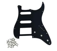 SHENGSUI Black 3 Ply Strat HSS Pickguard 11-Hole Electric Guitar Pickguard SSH Scratch Plate for USA/Mexican Fender Modern Style Standard Stratocaster ST