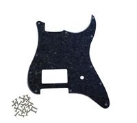 SHENGSUI Black Pearl Pro 11 Holes ST Strat One Covered Humbucker Guitar Pickguard for USA/Mexico FD Tom Delonge Strat Style Electric Guitar