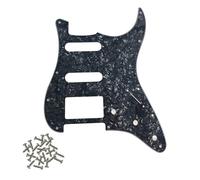 SHENGSUI Black Pearl Strat HSS Pickguard 11-Hole Electric Guitar Pickguard SSH Scratch Plate for USA/Mexican Fender Modern Style Standard Stratocaster ST