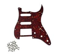 SHENGSUI Dark Tortoise Strat HSS Pickguard 11-Hole Electric Guitar Pickguard SSH Scratch Plate for USA/Mexican Fender Modern Style Standard Stratocaster ST