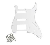 SHENGSUI White 3 Ply Strat HSS Pickguard 11-Hole Electric Guitar Pickguard SSH Scratch Plate for USA/Mexican Fender Modern Style Standard Stratocaster ST