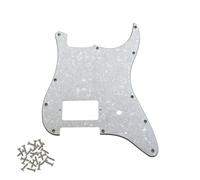 SHENGSUI White Pearl Pro 11 Holes ST Strat One Covered Humbucker Guitar Pickguard for USA/Mexico FD Tom Delonge Strat Style Electric Guitar