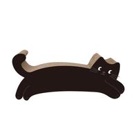 ShengWen Corrugated Cat Scratching Board Integrated Molding Resistant To Scratch The Crumbs of The Cartoon Pattern Modeling Cute (black)