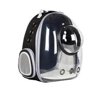ShengWen Pet Cat Pet Dog Space Capsule Backpack with Small Window Pet Go Out Portable Backpack Breathable Practical Large Capacity (Black)