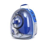 ShengWen Pet Cat Pet Dog Space Capsule Backpack with Small Window Pet Go Out Portable Backpack Breathable Practical Large Capacity (Blue)