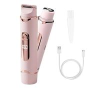 Shengxi 2 in 1 Intimate Shaver for Women Wet/Dry Waterproof Shaver Electric USB Epilator Women's Painless Face Shaver for Pubic Face Armpits Legs
