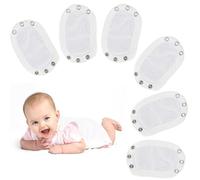 Shengxi 6 Pcs Baby Vest BodySuit Extender Cotton White Bodysuit with Push Button