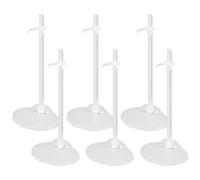 Shengxi 6 Pieces Doll Stand, Adjustable Doll Stand, Doll Display Stand for Doll Shelf, Barbie, Ultraman, Plastic Doll Stand for 9-11 Inches Dolls