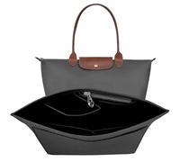 Shengxi Bag Insert Organizer Compatible with Longchamp Long And Short Handles Multi-Pocket Felt Organizer Folding Organiser Insert for Tote Bag Handbag (Black, M)