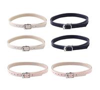 Shengxi Women's High Heels Shoe Laces Anti Slip High Heels Shoe Strings PU Leather Shoe Straps Cross Shoe Strings with Buckle for Holding Loose High Heel Shoelace Accessories 6 pairs