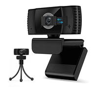 SHENGXINA Webcam Auto 30fps 1080P Webcam with Microphone And Tripod Desktop Laptop Computer Conference Live Game with Privacy Cover