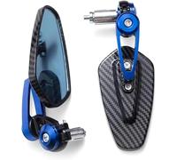 shengyi Bar End Mirrors Motorcycle Motorcycle Rearview Carbon Fiber Pattern Handlebar Modified Inverted Rear Motorbike Accessories Bar End Mirrors(Blue)