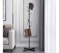 shengyi HaoJieHan Metal Coat Rack Freestanding Coat Tree Clothes Stand with 6 Hooks, Coat Racks Easy to Assemble, Coat Tree Stand for Bags, Hats, Entryway, Office A,170x42x42cm