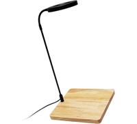 shengyi LED Rotating Aquarium Light with Natural Wood Stand for Small Fish Tank, Potted Succulent Plants 30CM