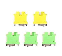 SHENGYIG Pack of 5 Earth Terminal Block, Nylon Earth Terminals, Flame Retardant, Protective Conductor Terminal, Suitable for USLKG5 Series Device Wiring