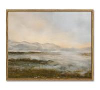 SHENIFY Landscape Framed Canvas Wall Art Vintage Dusk in The Forest Classic Paints Farmhouse Kitchen Office Decor - 8x10in Natural Framed
