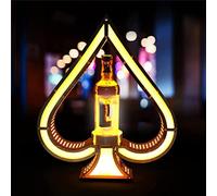 SHENJIA LED Lighted Liquor Bottle Display Shelf, Ace Of Spades Champagne VIP Bottle Presenter For Bar, Nightclub, Champagne Bottle Display Stands, Private Bottle PresenterParty
