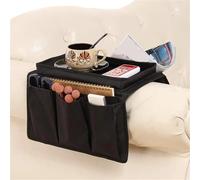 SHENJMAI Bedside Storage Bag Sofa Armrest Organiser Arm Chair Caddy Bedside Storage Pocket with 6 Pockets(Black)