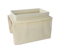 SHENJMAI Bedside Storage Bag Sofa Armrest Organiser Arm Chair Caddy Bedside Storage Pocket with 6 Pockets(White)
