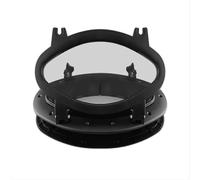 SHENJMAI Boat Porthole Window Oval Portlight Porthole Hatch Marine Window Yacht RV Camping 4mm Tempered Glass Waterproof Opening(Black)