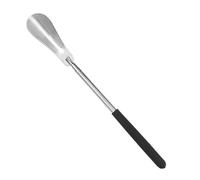 SHENJMAI Long Handled Shoe Horn 1/2Pcs Retractable Metal Shoe Horns 31cm-65cm Long Handled Shoehorn Pregnant Woman Elderly Spoon Spatula(Black-1Pcs)