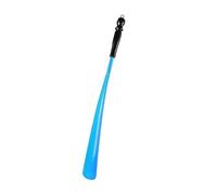 SHENJMAI Long Handled Shoe Horn 2Pcs Pregnant Woman Elderly Shoe Spoon Lazy People Spatula Long Handled Horns 47.5cm Hanging Ring Shoehorn(2pcs Blue)