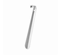 SHENJMAI Long Handled Shoe Horn 2Pcs Silver Hook Stainless Steel Shoe Puller Metal Household Lifting and Wearing Device